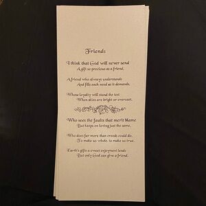 Friendship Poem Cards • Set of 50+
